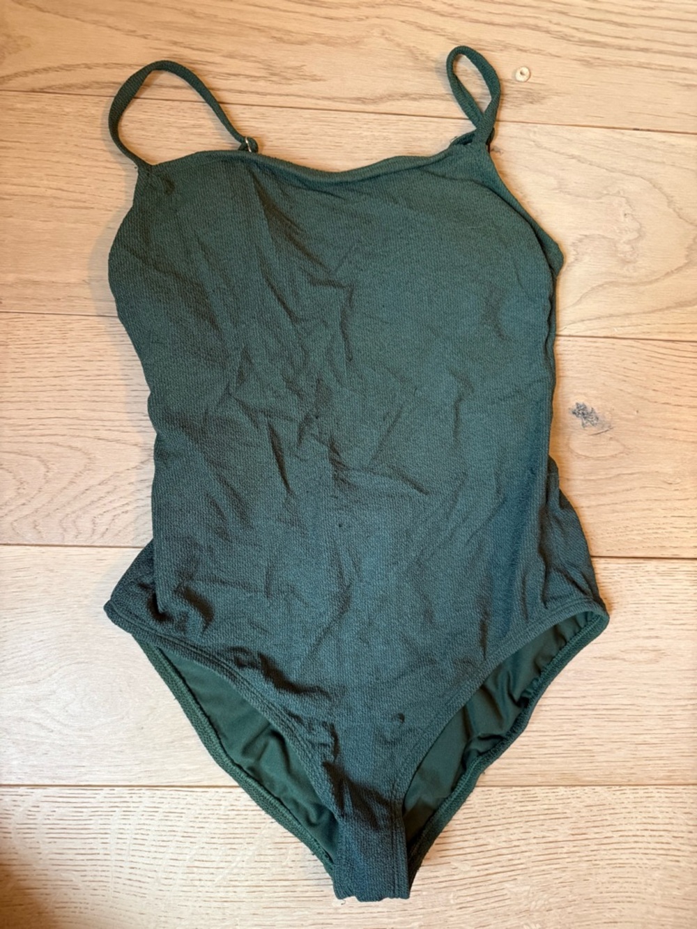 Women’s Dark Green One-Piece Swimsuit - Classic Tank Style